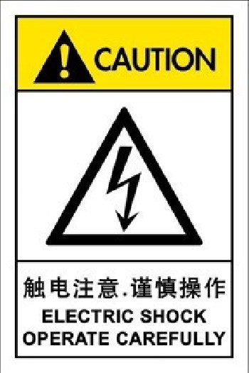 國際標(biāo)準(zhǔn)艾瑞達(dá)ELE-L016安全標(biāo)識牌 設(shè)備標(biāo)簽 觸電標(biāo)識 閃電標(biāo)貼